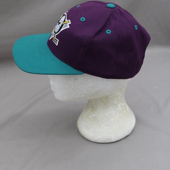Anaheim Mighty Ducks Hat (VTG) - Classic Logo Twins Wool Blend -Adult Snapback - Picture 4 of 9